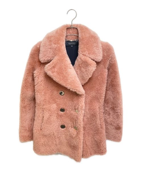 GUCCI（グッチ）GUCCI (グッチ) ボアPコート ピンク サイズ:36の古着・服飾アイテム