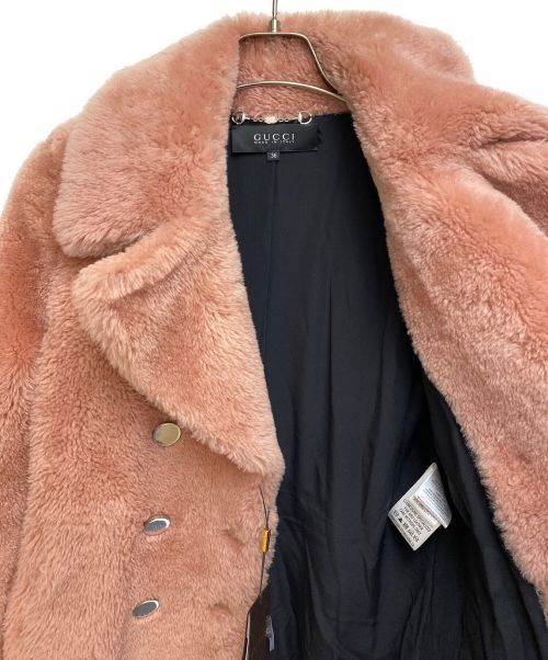 GUCCI（グッチ）GUCCI (グッチ) ボアPコート ピンク サイズ:36の古着・服飾アイテム
