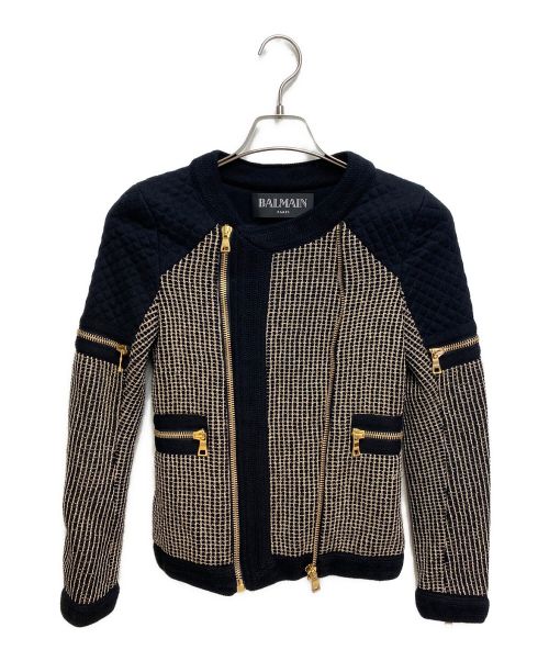 BALMAIN（バルマン）BALMAIN (バルマン) ジップアップジャケット ブラック サイズ:34の古着・服飾アイテム