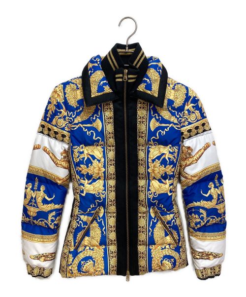 VERSACE（ヴェルサーチ）VERSACE (ヴェルサーチェ) ダウンジャケット ブルー サイズ:38の古着・服飾アイテム