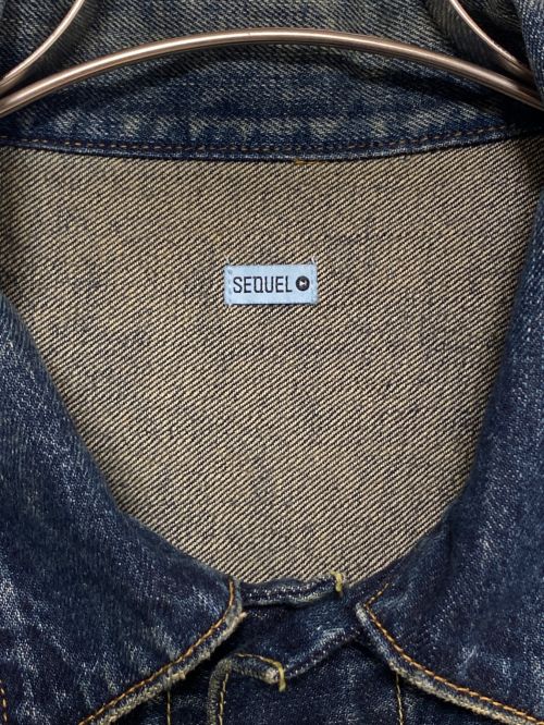 SEQUEL（シークエル）SEQUEL (シークエル) FRAGMENT (フラグメント) DAMAGE DENIM JACKET ブルー サイズ:Mの古着・服飾アイテム