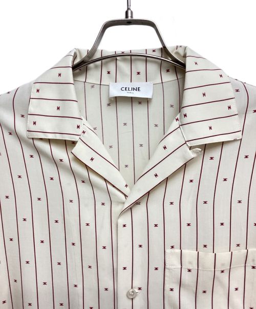 CELINE（セリーヌ）CELINE (セリーヌ) 23AW hawaiian shirt in printed viscose（プリントビスコースハワイアンシャツ） アイボリー サイズ:36の古着・服飾アイテム