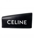 CELINEセリーヌ）の古着「プリント アシンメトリック クラッチバッグ」｜ブラック