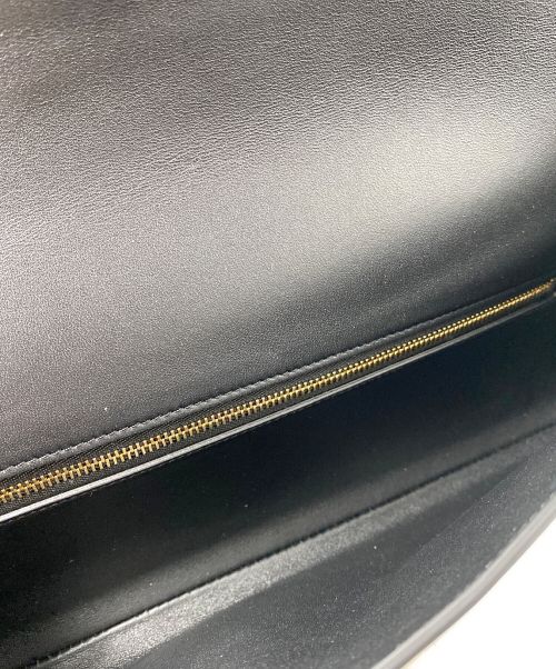 CELINE（セリーヌ）CELINE (セリーヌ) プリント アシンメトリック クラッチバッグ ブラックの古着・服飾アイテム