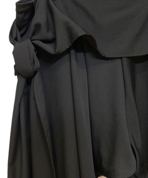 Yohji Yamamoto pour homme（ヨウジヤマモト プールオム）Yohji Yamamoto pour homme (ヨウジヤマモト プールオム) 23aw 腰巻ドレープパンツ ブラック サイズ:1の古着・服飾アイテム