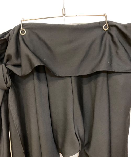 Yohji Yamamoto pour homme（ヨウジヤマモト プールオム）Yohji Yamamoto pour homme (ヨウジヤマモト プールオム) 23aw 腰巻ドレープパンツ ブラック サイズ:1の古着・服飾アイテム