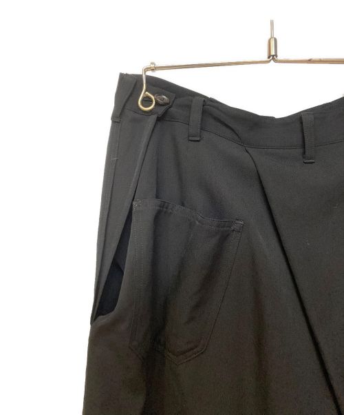 Yohji Yamamoto pour homme（ヨウジヤマモト プールオム）Yohji Yamamoto pour homme (ヨウジヤマモト プールオム) ウールギャバジン袴パンツ ブラック サイズ:3の古着・服飾アイテム
