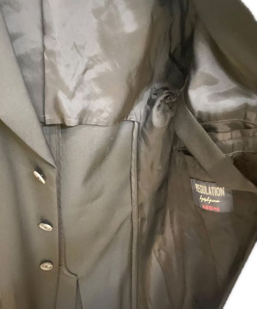 REGULATION Yohji Yamamoto（レギュレーションヨウジヤマモト）REGULATION Yohji Yamamoto (レギュレーションヨウジヤマモト) ウールギャバジンドクターコート ブラック サイズ:2の古着・服飾アイテム