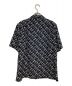 CELINE (セリーヌ) 23SS ロゴ総柄シルク半袖シャツ ブラック サイズ:36：75000円