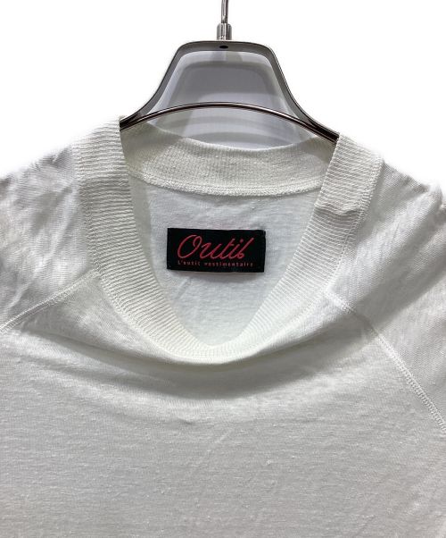 OUTIL（ウティ）OUTIL (ウティ) リネンカットソー ホワイトの古着・服飾アイテム
