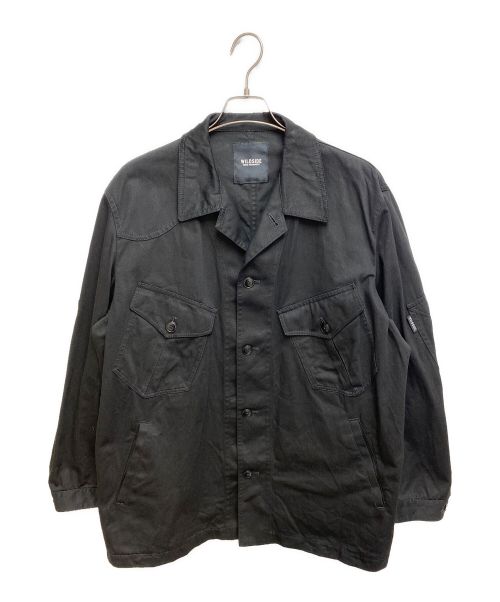 WILDSIDE YOHJI YAMAMOTO（ワイルドサイド ヨウジ ヤマモト）WILDSIDE YOHJI YAMAMOTO (ワイルドサイド ヨウジ ヤマモト) Cotton Chino 5B Shirt Jacket ブラック サイズ:3の古着・服飾アイテム