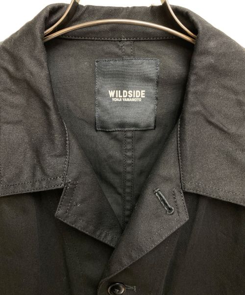 WILDSIDE YOHJI YAMAMOTO（ワイルドサイド ヨウジ ヤマモト）WILDSIDE YOHJI YAMAMOTO (ワイルドサイド ヨウジ ヤマモト) Cotton Chino 5B Shirt Jacket ブラック サイズ:3の古着・服飾アイテム