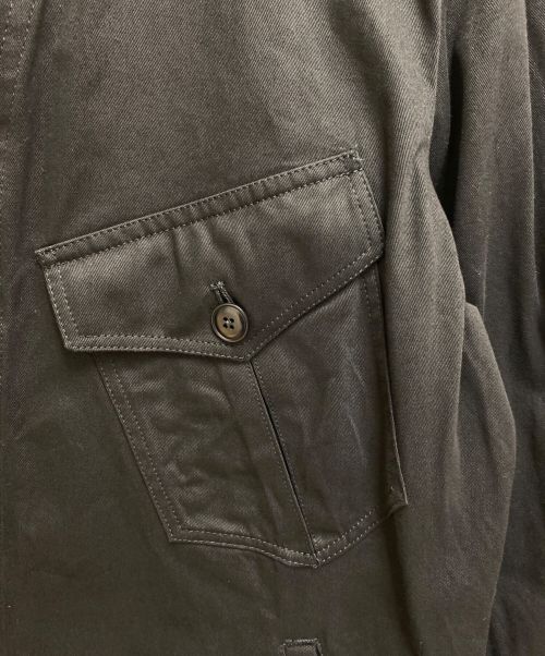WILDSIDE YOHJI YAMAMOTO（ワイルドサイド ヨウジ ヤマモト）WILDSIDE YOHJI YAMAMOTO (ワイルドサイド ヨウジ ヤマモト) Cotton Chino 5B Shirt Jacket ブラック サイズ:3の古着・服飾アイテム