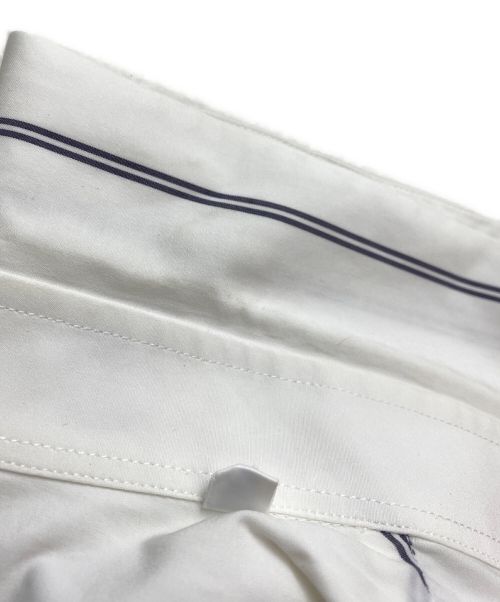 JIL SANDER（ジルサンダー）JIL SANDER (ジルサンダー) SILENCE STRIPED COTTON-POPLIN SHIRT （サイレンス ストライプ コットン ポプリンシャツ） ホワイト サイズ:38の古着・服飾アイテム