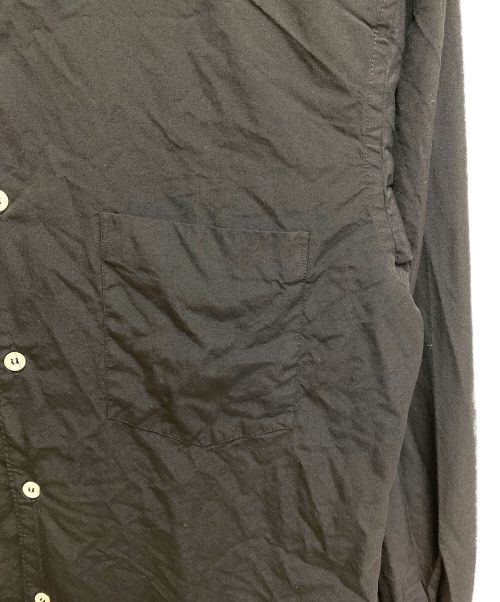 COMME des GARCONS HOMME PLUS（コムデギャルソンオムプリュス）COMME des GARCONS HOMME PLUS (コムデギャルソンオムプリュス) 23SS ポリエステル縮絨シャツ ブラック サイズ:Sの古着・服飾アイテム