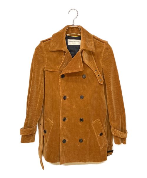 Saint Laurent Paris（サンローランパリ）Saint Laurent Paris (サンローランパリ) コーデュロイPコート ブラウン サイズ:34の古着・服飾アイテム