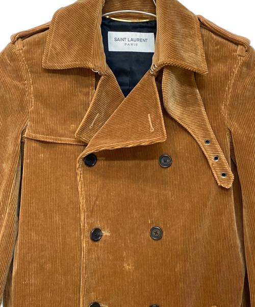 Saint Laurent Paris（サンローランパリ）Saint Laurent Paris (サンローランパリ) コーデュロイPコート ブラウン サイズ:34の古着・服飾アイテム