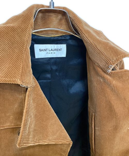 Saint Laurent Paris（サンローランパリ）Saint Laurent Paris (サンローランパリ) コーデュロイPコート ブラウン サイズ:34の古着・服飾アイテム