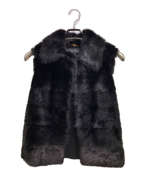 GUCCI（グッチ）GUCCI (グッチ) ファーベスト ブラック サイズ:36の古着・服飾アイテム