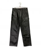SUPREMEシュプリーム）の古着「Leather Double Knee Painter Pants」｜ブラック