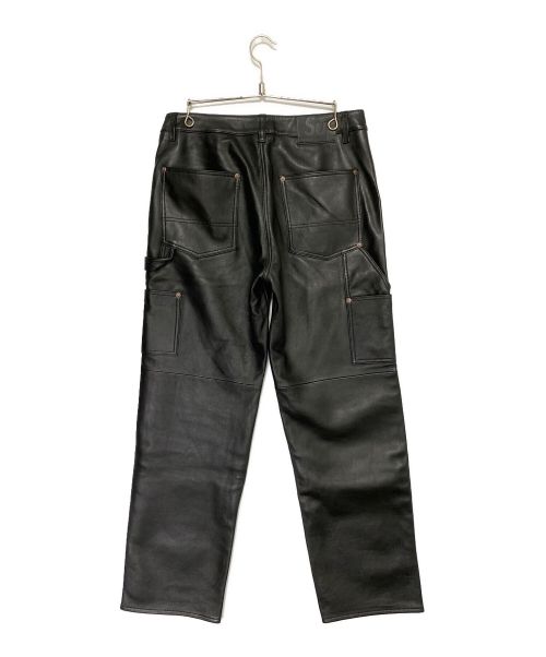 SUPREME（シュプリーム）SUPREME (シュプリーム) Leather Double Knee Painter Pants ブラック サイズ:30 未使用品の古着・服飾アイテム