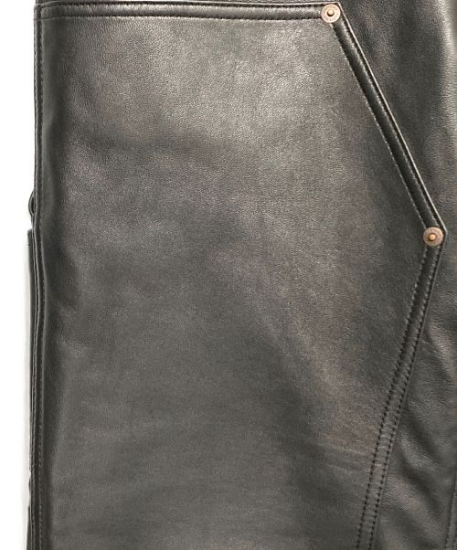 SUPREME（シュプリーム）SUPREME (シュプリーム) Leather Double Knee Painter Pants ブラック サイズ:30 未使用品の古着・服飾アイテム