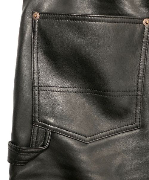 SUPREME（シュプリーム）SUPREME (シュプリーム) Leather Double Knee Painter Pants ブラック サイズ:30 未使用品の古着・服飾アイテム
