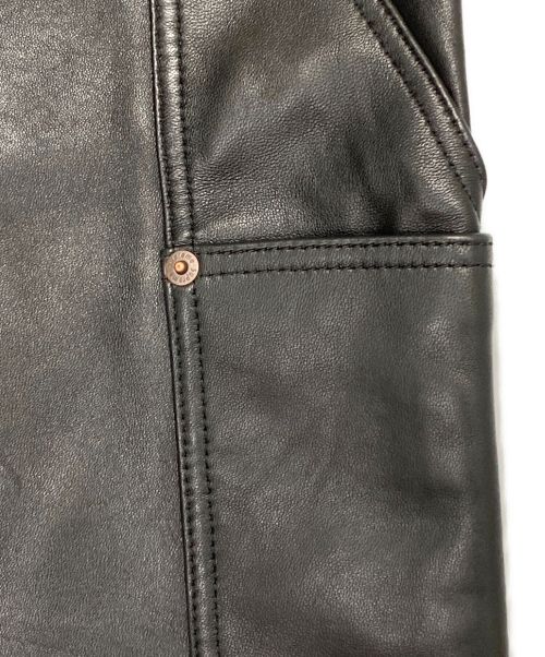 SUPREME（シュプリーム）SUPREME (シュプリーム) Leather Double Knee Painter Pants ブラック サイズ:30 未使用品の古着・服飾アイテム