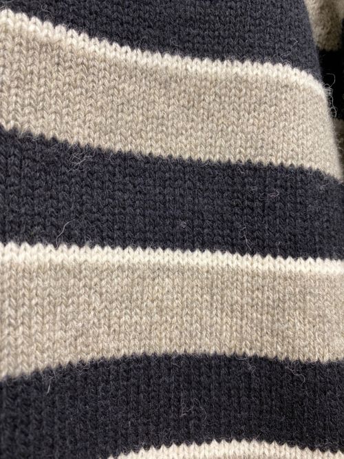 CELINE（セリーヌ）CELINE (セリーヌ) 23AW トリオンフストライプニット ブラック×ベージュ サイズ:Sの古着・服飾アイテム