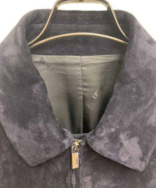 Dior（ディオール）Dior (ディオール) 23AW スウェードレザージャケット ネイビー サイズ:50の古着・服飾アイテム
