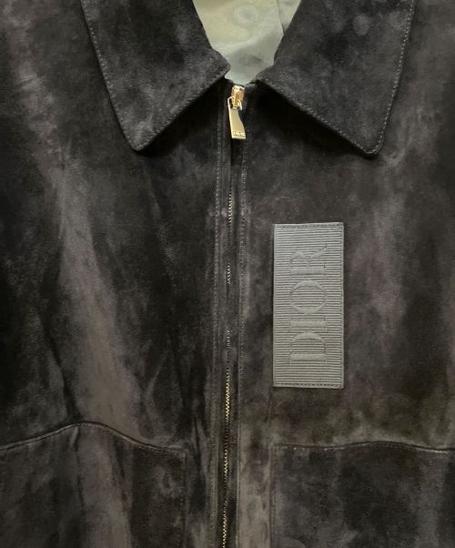 Dior（ディオール）Dior (ディオール) 23AW スウェードレザージャケット ネイビー サイズ:50の古着・服飾アイテム