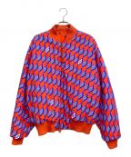 LOUIS VUITTONルイ ヴィトン）の古着「22AW ダイヤ　ダミエ ボンバージャケット」｜レッド