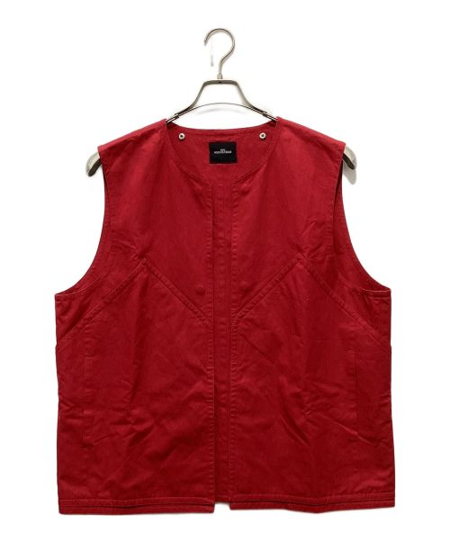 SYU.（シュウ）SYU. (シュウ) Docking vest shirts　ドッキングベストシャツ レッド サイズ:２の古着・服飾アイテム