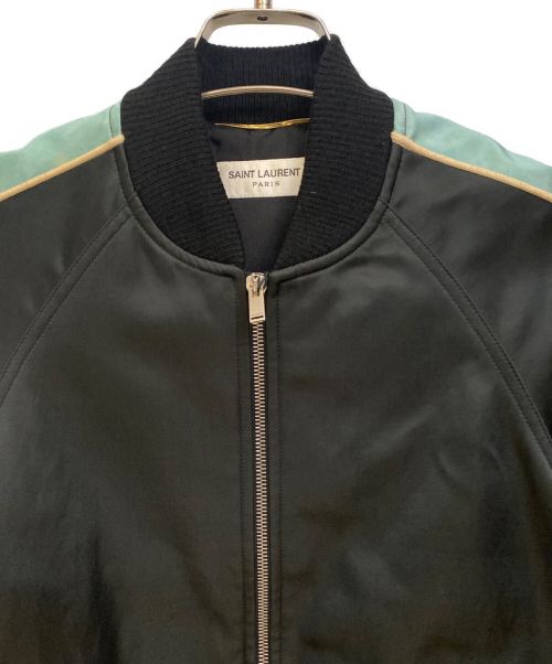 Saint Laurent Paris（サンローランパリ）Saint Laurent Paris (サンローランパリ) ブラックパンサースーベニアジャケット ブラック サイズ:38の古着・服飾アイテム