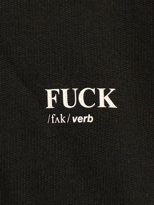 VETEMENTS（ヴェトモン）VETEMENTS (ヴェトモン) プリントフーディ ブラック サイズ:Mの古着・服飾アイテム