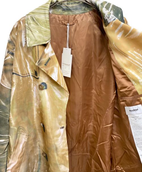 doublet（ダブレット）doublet (ダブレット) マーブル総柄コート グリーン サイズ:S 未使用品の古着・服飾アイテム