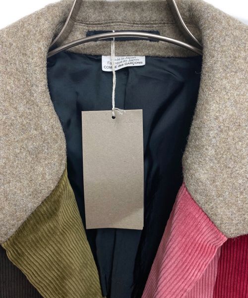 COMME des GARCONS HOMME PLUS（コムデギャルソンオムプリュス）COMME des GARCONS HOMME PLUS (コムデギャルソンオムプリュス) 22AW コーデュロイ切替ジャケット ブラウン サイズ:S 未使用品の古着・服飾アイテム