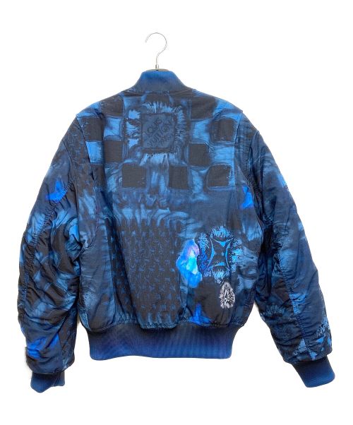 LOUIS VUITTON（ルイ ヴィトン）LOUIS VUITTON (ルイ ヴィトン) 21AW Solt Print Bomber ネイビー サイズ:46の古着・服飾アイテム