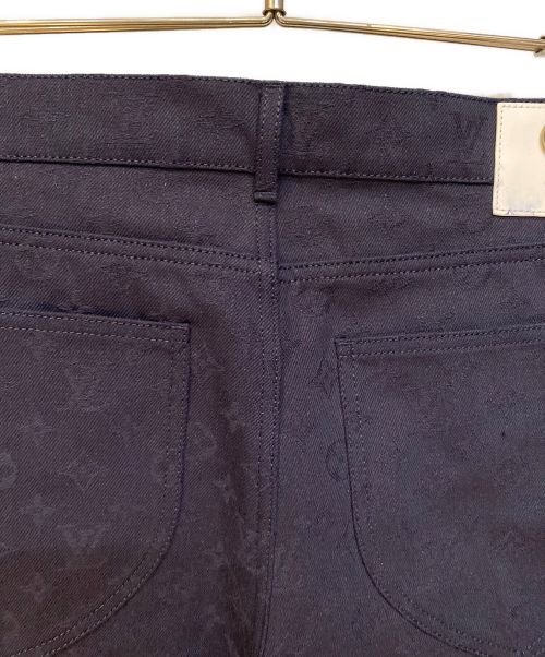 LOUIS VUITTON（ルイ ヴィトン）LOUIS VUITTON (ルイ ヴィトン) モノグラムジャガードデニムパンツ ネイビー サイズ:33の古着・服飾アイテム