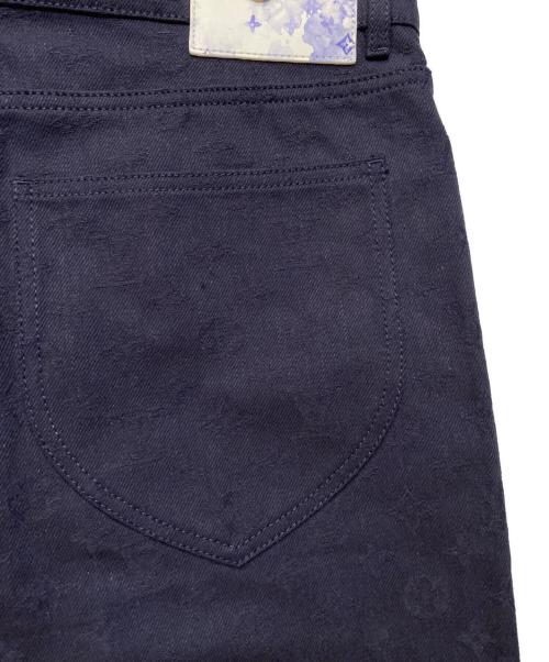 LOUIS VUITTON（ルイ ヴィトン）LOUIS VUITTON (ルイ ヴィトン) モノグラムジャガードデニムパンツ ネイビー サイズ:33の古着・服飾アイテム