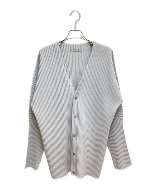 HOMME PLISSE ISSEY MIYAKE（オム プリッセ イッセイ ミヤケ）HOMME PLISSE ISSEY MIYAKE (オムプリッセ イッセイ ミヤケ) プリーツカーディガン グレー サイズ:3の古着・服飾アイテム