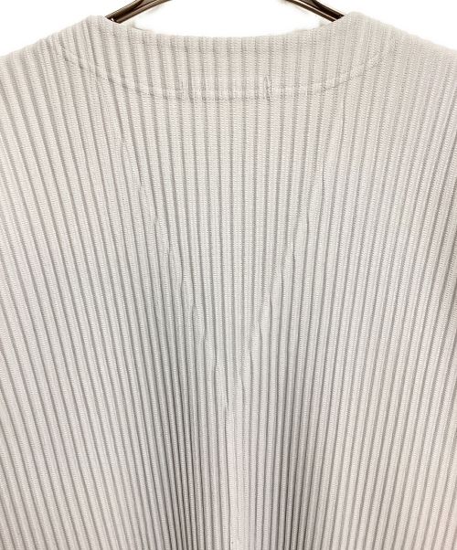 HOMME PLISSE ISSEY MIYAKE（オム プリッセ イッセイ ミヤケ）HOMME PLISSE ISSEY MIYAKE (オムプリッセ イッセイ ミヤケ) プリーツカーディガン グレー サイズ:3の古着・服飾アイテム