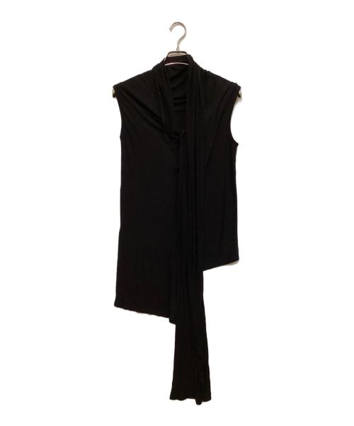 LIMI feu（リミフゥ）LIMI feu (リミフゥ) ドレープノースリーブカットソー ブラック サイズ:SIZE Sの古着・服飾アイテム