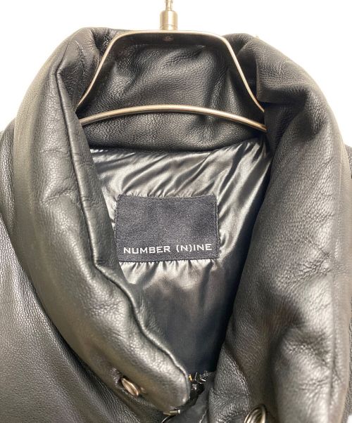 NUMBER (N)INE（ナンバーナイン）NUMBER (N)INE (ナンバーナイン) レザー切替ダウンベスト ブラック サイズ:2の古着・服飾アイテム