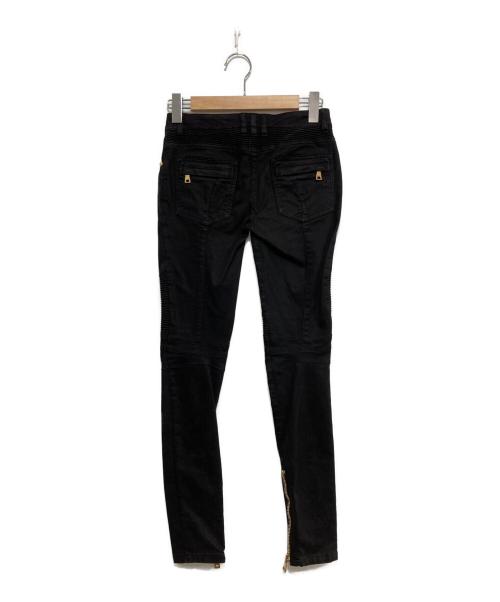 BALMAIN（バルマン）BALMAIN (バルマン) バイカーパンツ ブラック サイズ:SIZE 34の古着・服飾アイテム