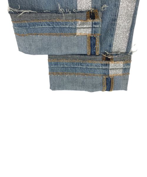 AMIRI（アミリ）AMIRI (アミリ) GLITTER TRACK STRAIGHT JEAN(グリッター トラック ストレート ジーン) インディゴ サイズ:W26の古着・服飾アイテム