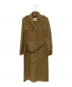 BURBERRY BRITバーバリーブリット）の古着「レザートレンチコート」｜グリーン