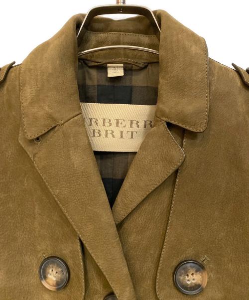 BURBERRY BRIT（バーバリーブリット）BURBERRY BRIT (バーバリーブリット) レザートレンチコート グリーン サイズ:36の古着・服飾アイテム