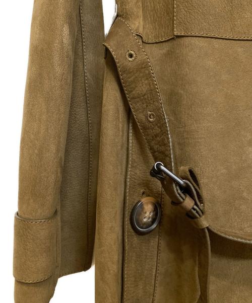 BURBERRY BRIT（バーバリーブリット）BURBERRY BRIT (バーバリーブリット) レザートレンチコート グリーン サイズ:36の古着・服飾アイテム