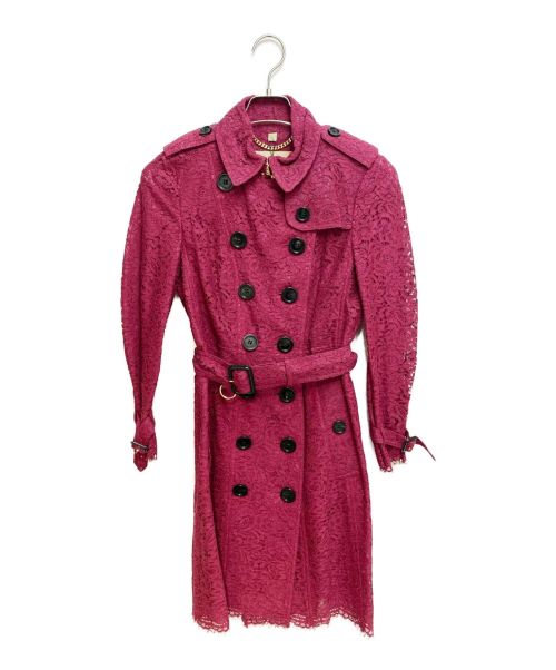BURBERRY（バーバリー）BURBERRY (バーバリー) レーストレンチコート ワインレッド サイズ:36の古着・服飾アイテム